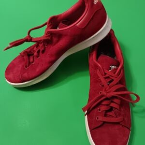 Adidas Stan Smith Rita Ora Red Suede Leather Shoes(S75237)PreownedWomen's Sz 9.5